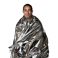 NASA-Designed Emergency Mylar Thermal Blanket - Silver, for Outdoors, Survival, First Aid NASA-Designed Emergency Mylar Thermal Blanket - Silver, for Outdoors, Survival, First Aid