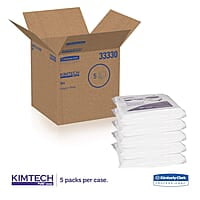 Kimberly-Clark Kimtech 33330 Pure Disposable Wiper with W4 Dry, 12" Length x 12" Width, White, (5 Pack of 100) Kimberly-Clark Kimtech 33330 Pure Disposable Wiper with W4 Dry, 12" Length x 12" Width, White, (5 Pack of 100)