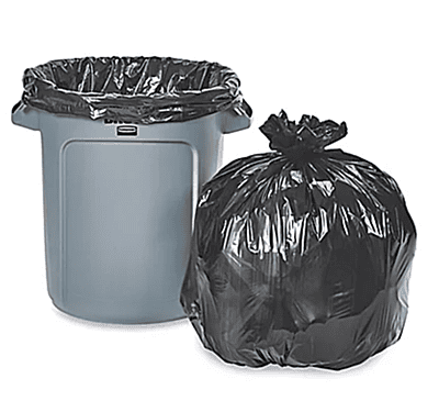 ENS 10 Gallon Black Trash Bags, 24x24 Inch