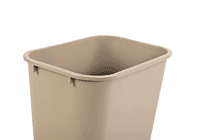 Continental Fire-Resistant Waste Can, 27 Qt, Sand Continental Fire-Resistant Waste Can, 27 Qt, Sand