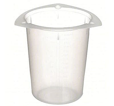 Medegen PB5935-800 Tri-Pour Beaker with Paper Lid, Non-Sterile, 800mL, Pack of 25